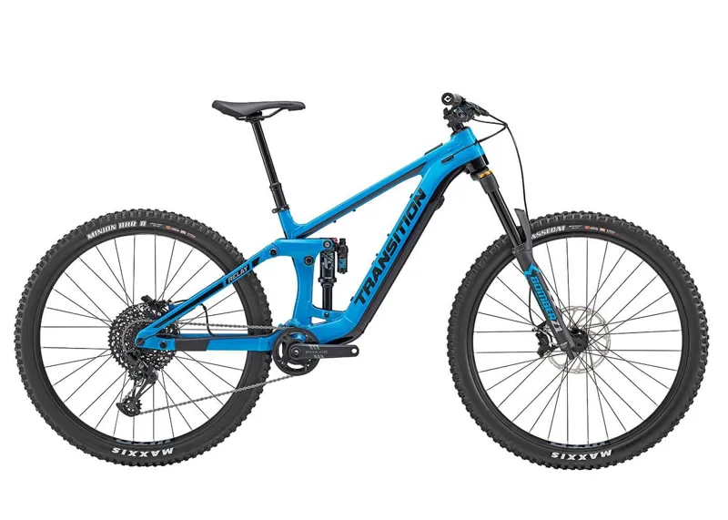 Transition Relay Alloy NX Electric Mountain Bike in Tr Blue